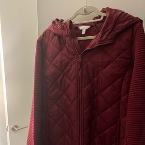 Time & Tru Maroon Puffer